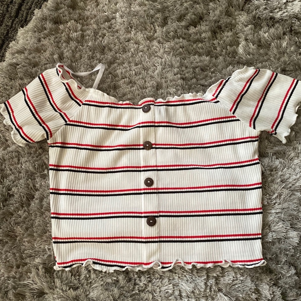 Off the Shoulder Striped Top